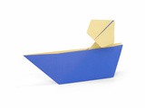 An Origami Man in a Boat