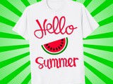 Cool Summer Shirt with Watermelon: Hello Summer