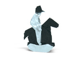 Origami Boy on a Rocking Horse by Neal Elias