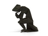 Origami Model of Rodin’s The Thinker