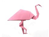 Pretty in pink – an origami flamingo