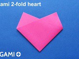 Origami 2-fold heart