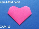 Origami 4-fold heart