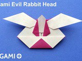 Origami Evil Rabbit Head