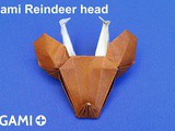 Origami Reindeer head