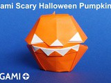 Origami Scary Halloween Pumpkin Box