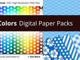 New collection of digital papers with beautiful patterns in 250 colors
