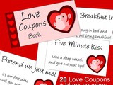 Printable Love Coupons and Naughty Coupons : a Valentine Gift Idea for Him that is guaranteed to please